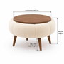 Atelier Del Sofa Papatya 60 - Cream, Walnut